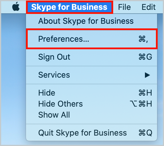 set up skype for business mac